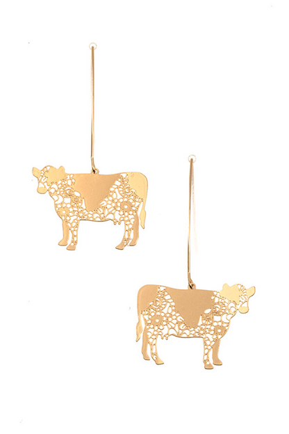 Cow earrings