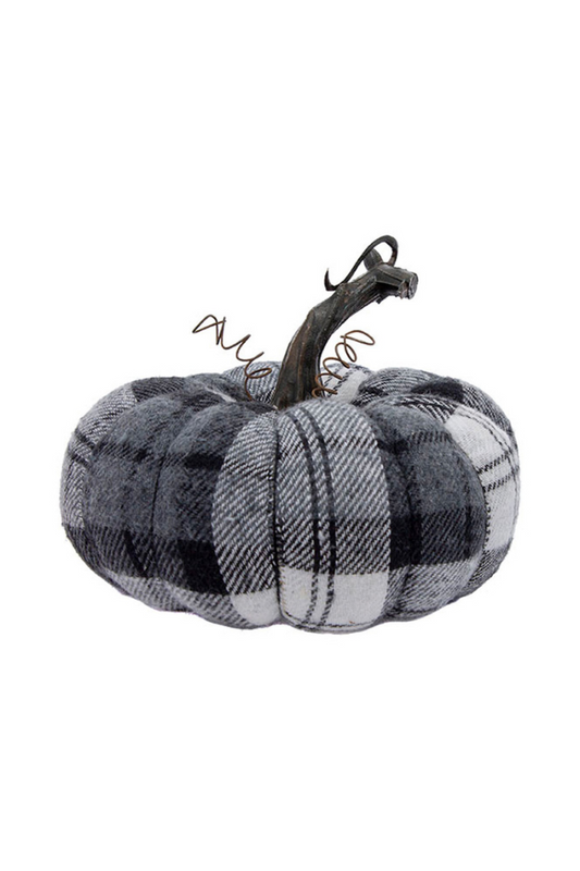 Black & White Check Pumpkin