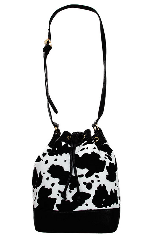 Cow spotted handbag