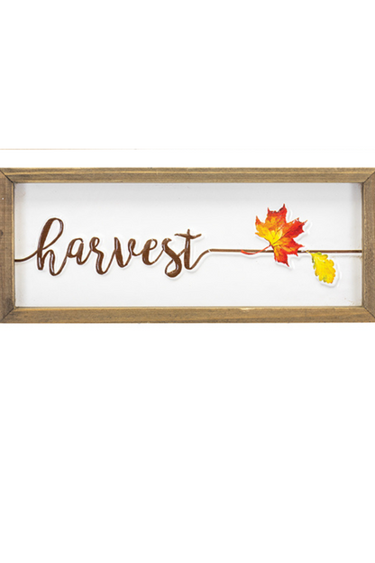 Harvest/ Grateful Wood Box Sign