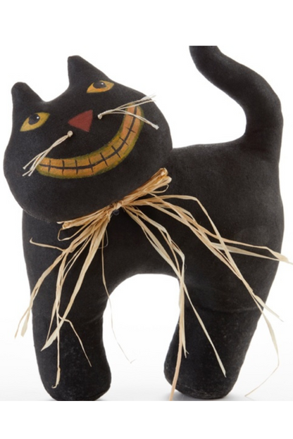 Country Halloween Grin Black Cat