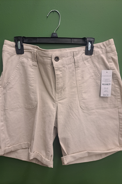 Cuffed Shorts with Front and Back Pockets