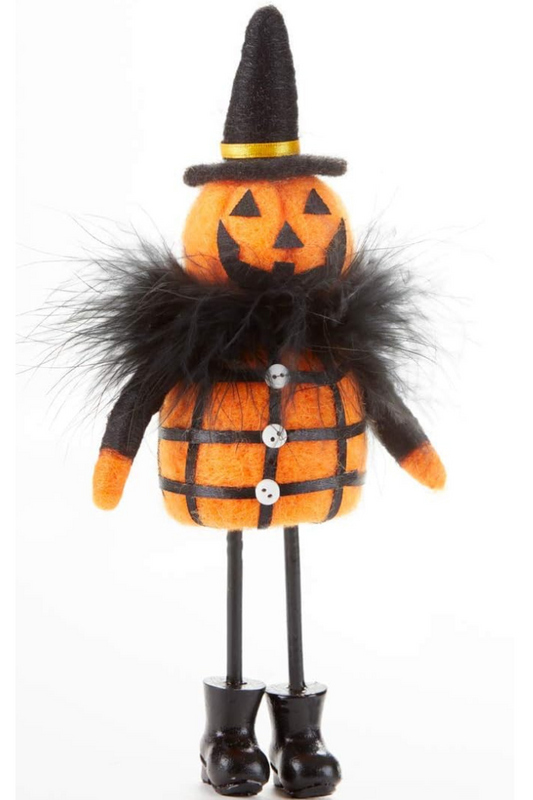 Standing Wool Plaid Pumpkin