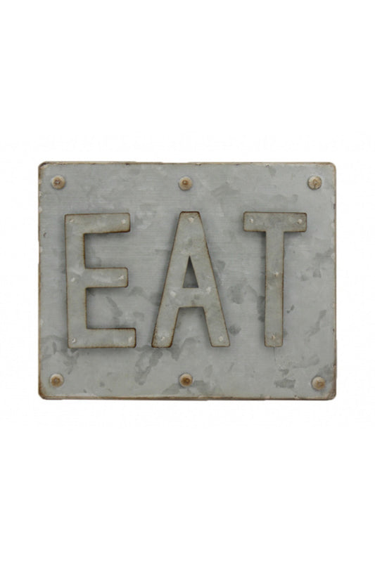 Eat Galvanized Sign