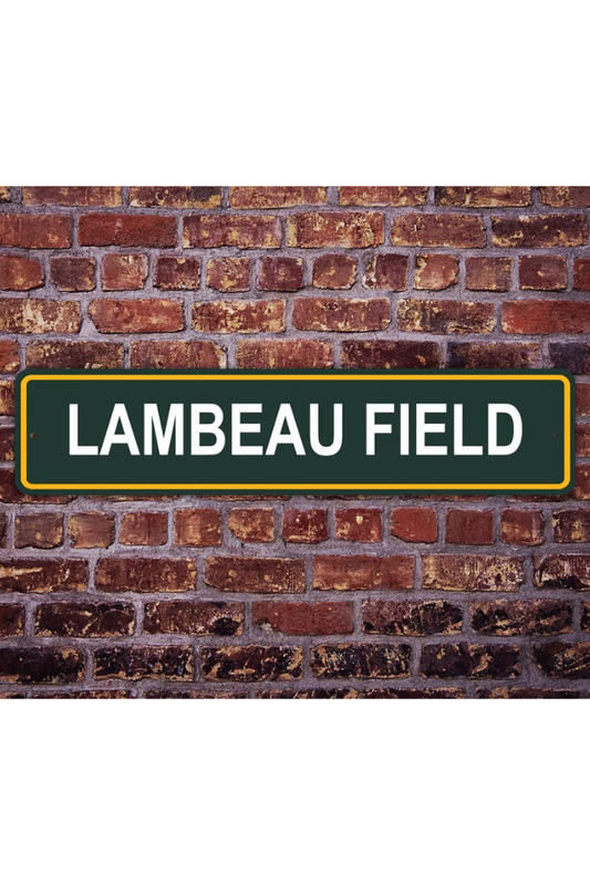 Lambeau Field Street Sign Green Bay Packers Football