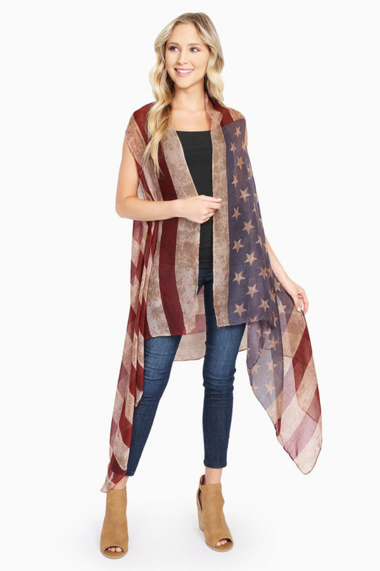 Flag style shawl