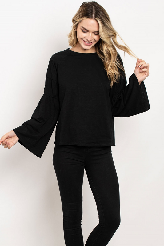 Flare sleeve oversize top