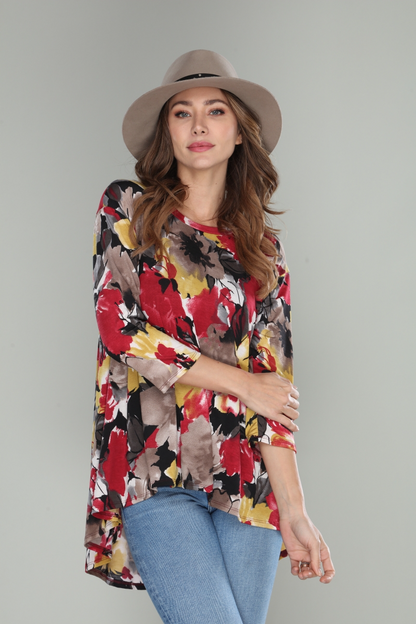 Floral flare tunic