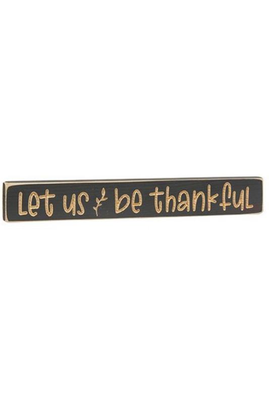 *Let Us Be Thankful Engraved Block