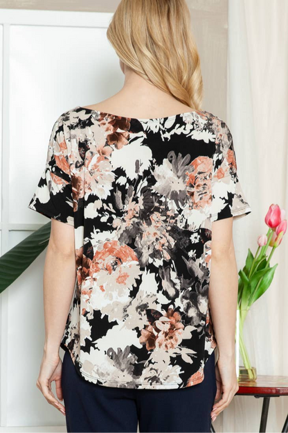 Floral Short Sleeve Top