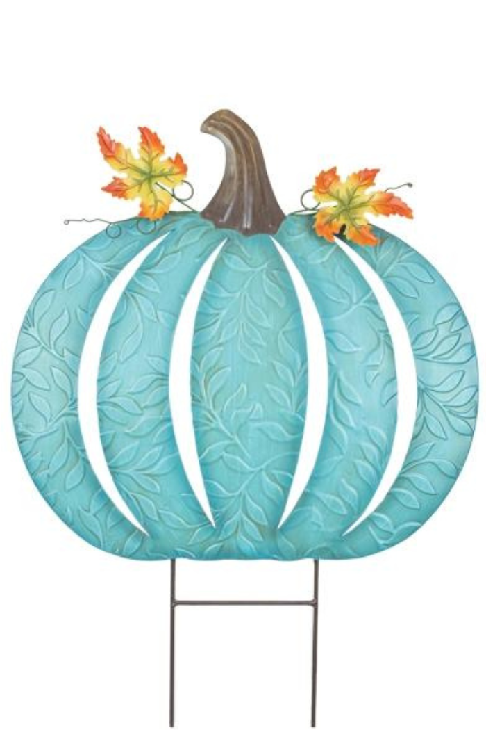 Pumpkin with Leaf Stake