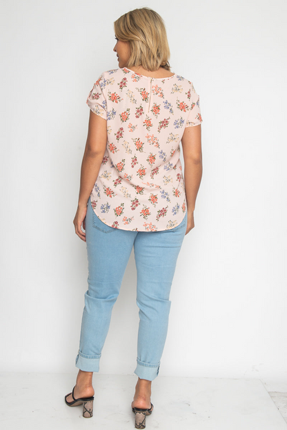 Floral Top With Pocket
