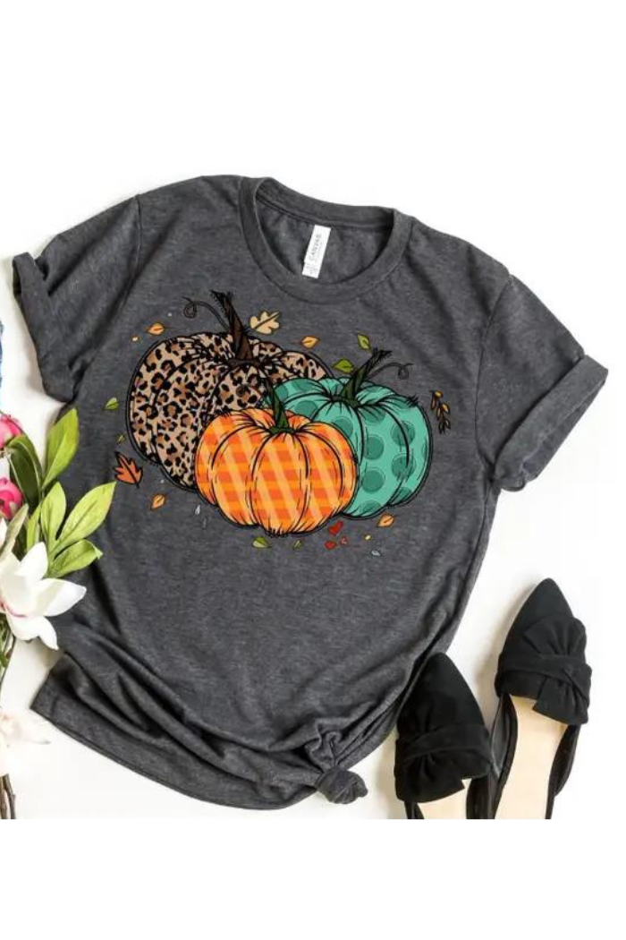 Fall Pumpkin with Leaves Shirt