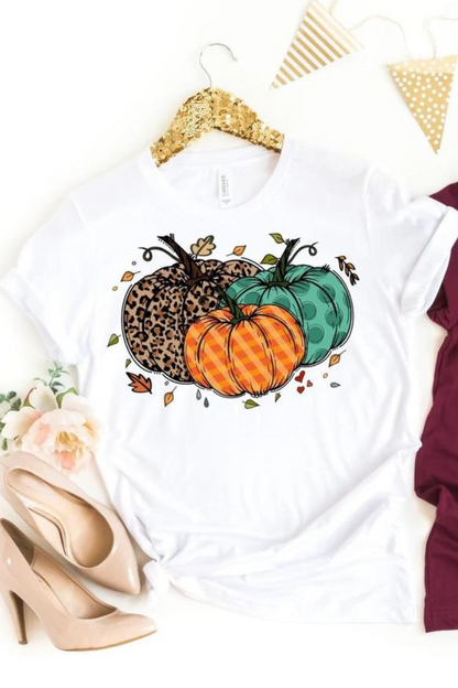 Fall Pumpkin with Leaves Shirt