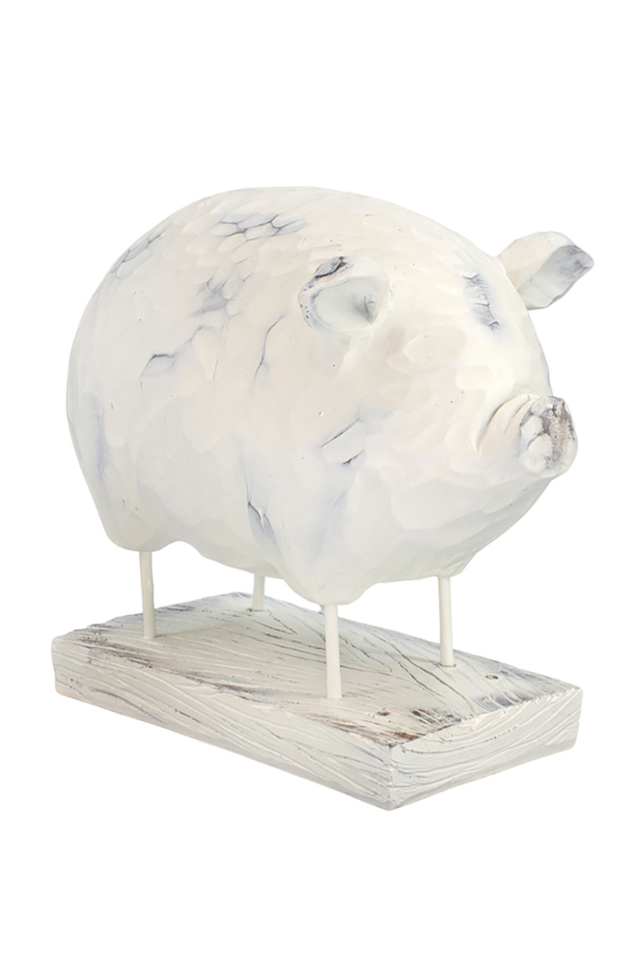 Resin Cow & Pig on Stand