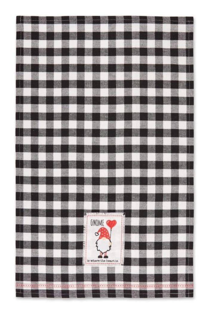 Gnome Heart Embellished Dishtowel