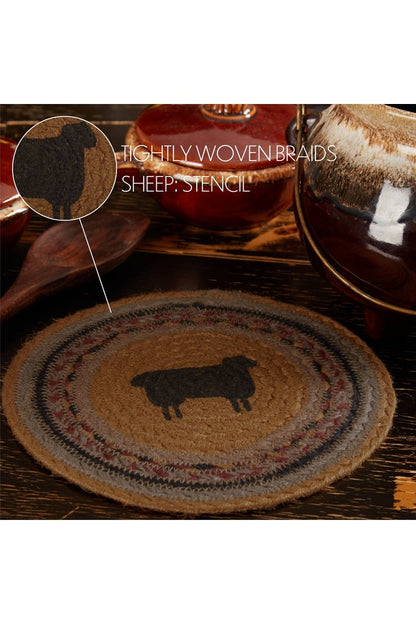 Heritage Farms Sheep Jute Trivet 8