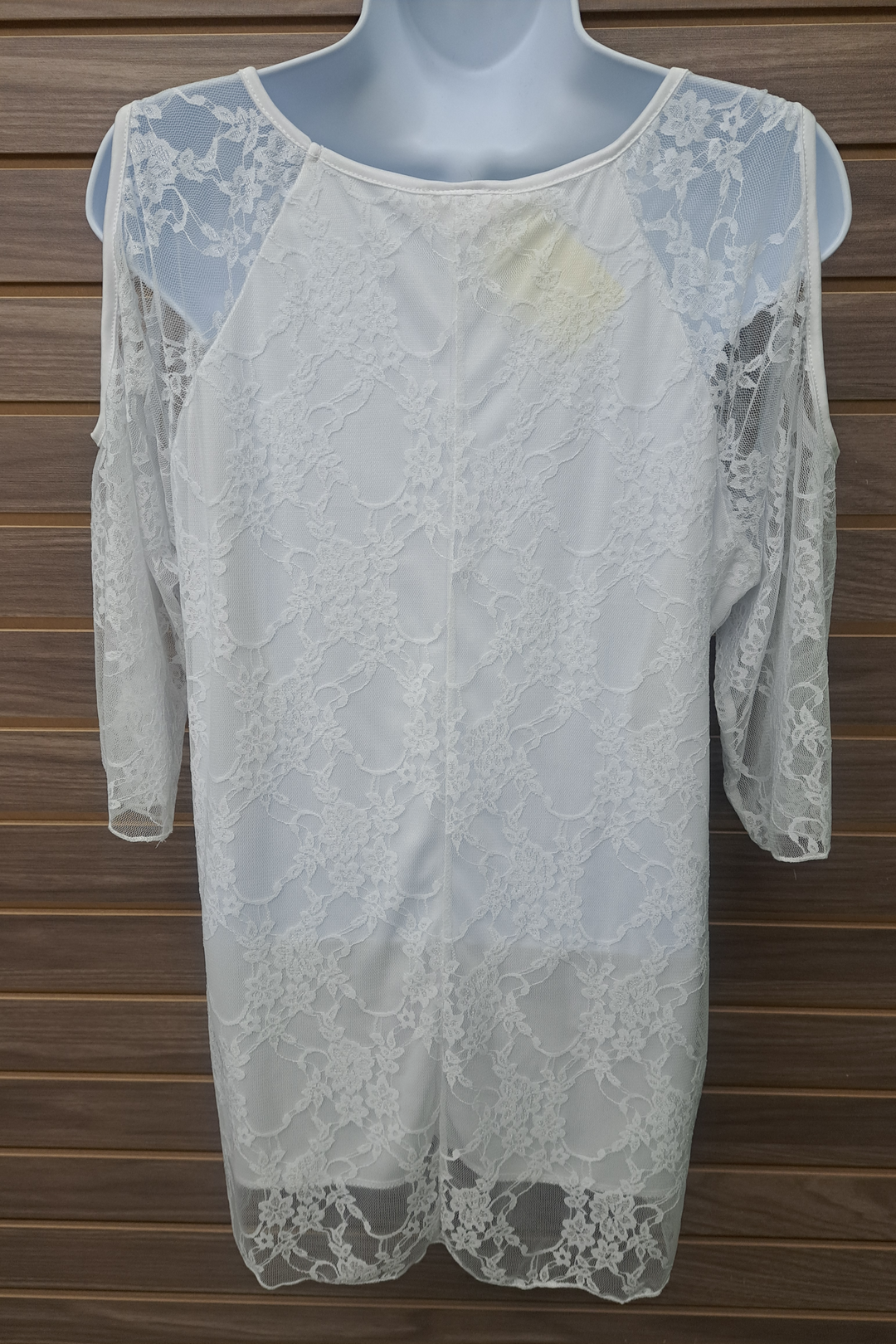 Lace cold shoulder pull over inside bodice cover