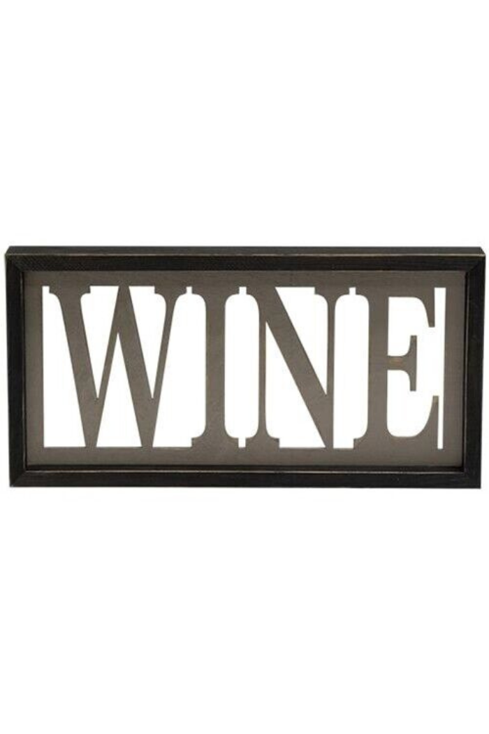 Wine Cut-out Framed Sign